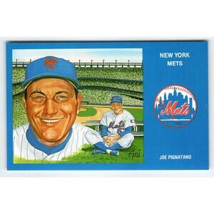 1969 NY Mets Baseball Postcard Susan Rini Joe Pignatano Unused Limited Edition